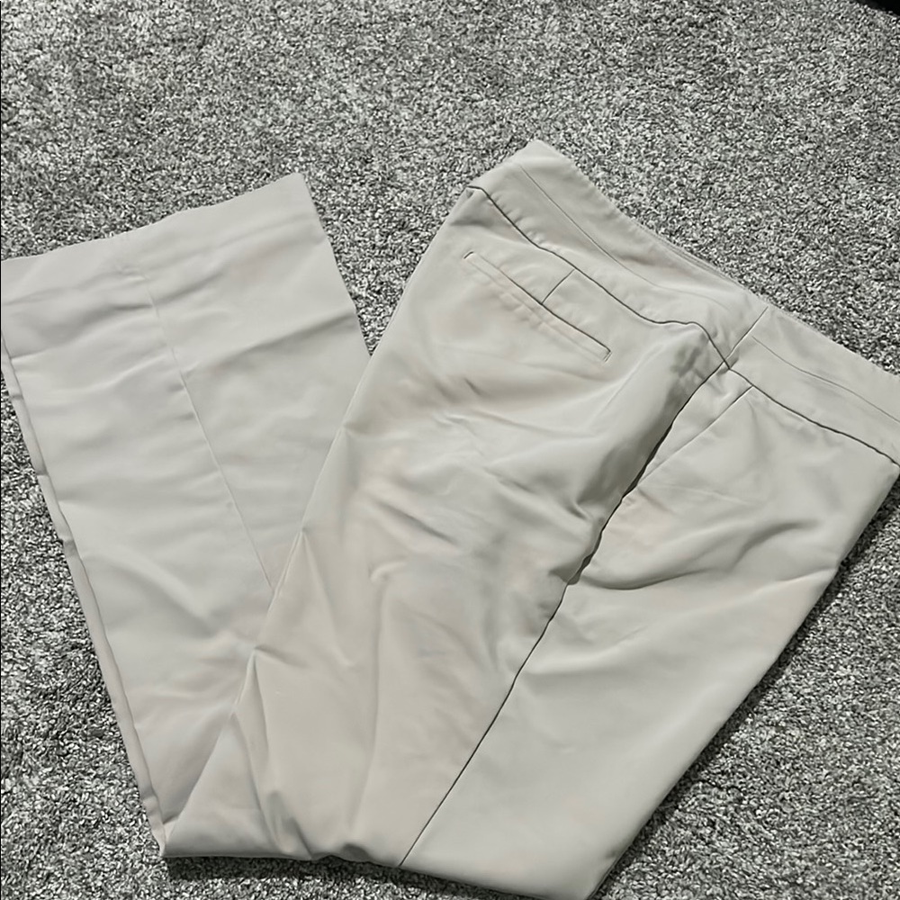 Ann Taylor Cream Curvy Pants